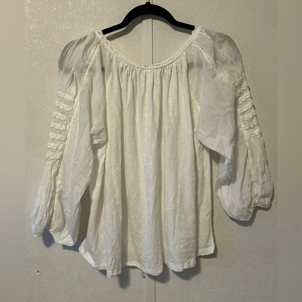 Anthropologie | White Boho Blouse | Size Small - Picture 7 of 7